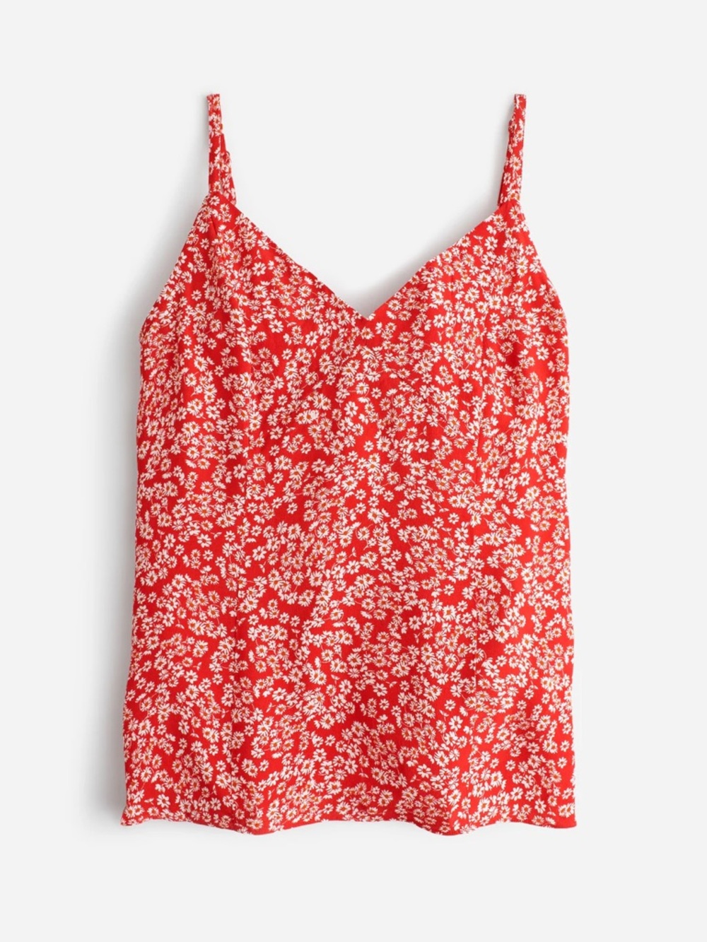 Madewell v-neck floral cami tank in red ditsy
